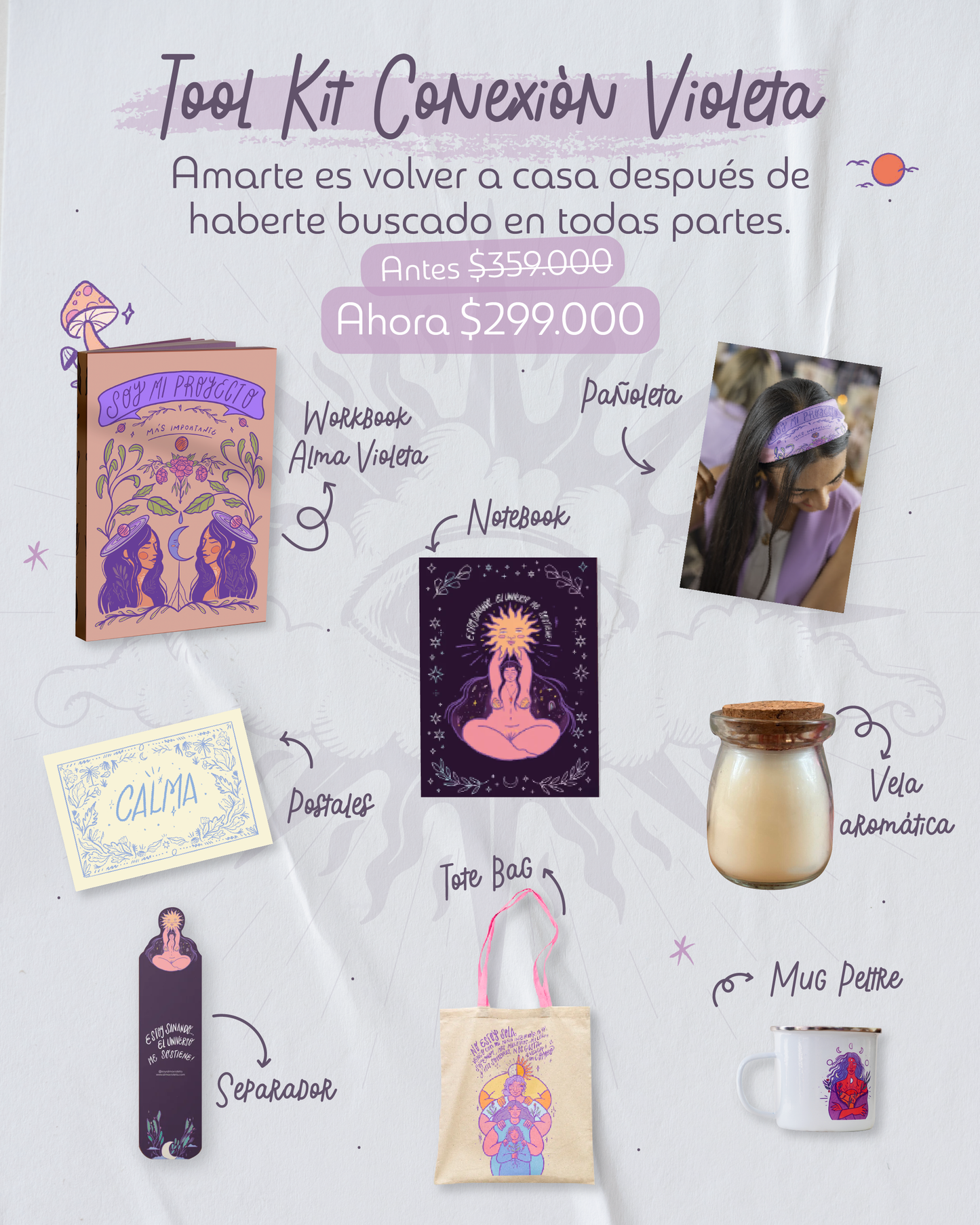 Sets promo imperdibles Alma Violeta