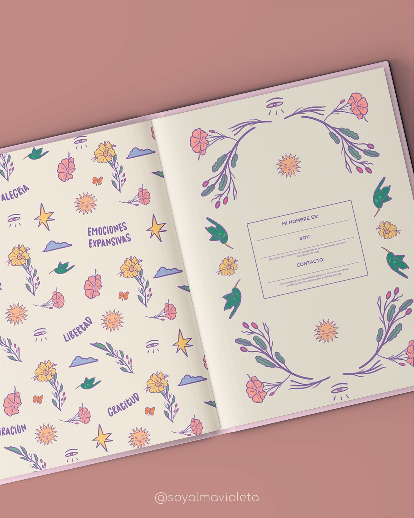Colección completa Cuadernos Alma Violeta 🪐🤍🙏🏻🌞