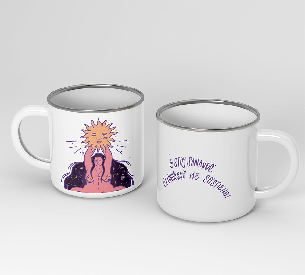 Mug peltre mantras para florecer!