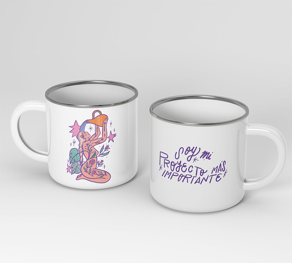 Mug peltre mantras para florecer!