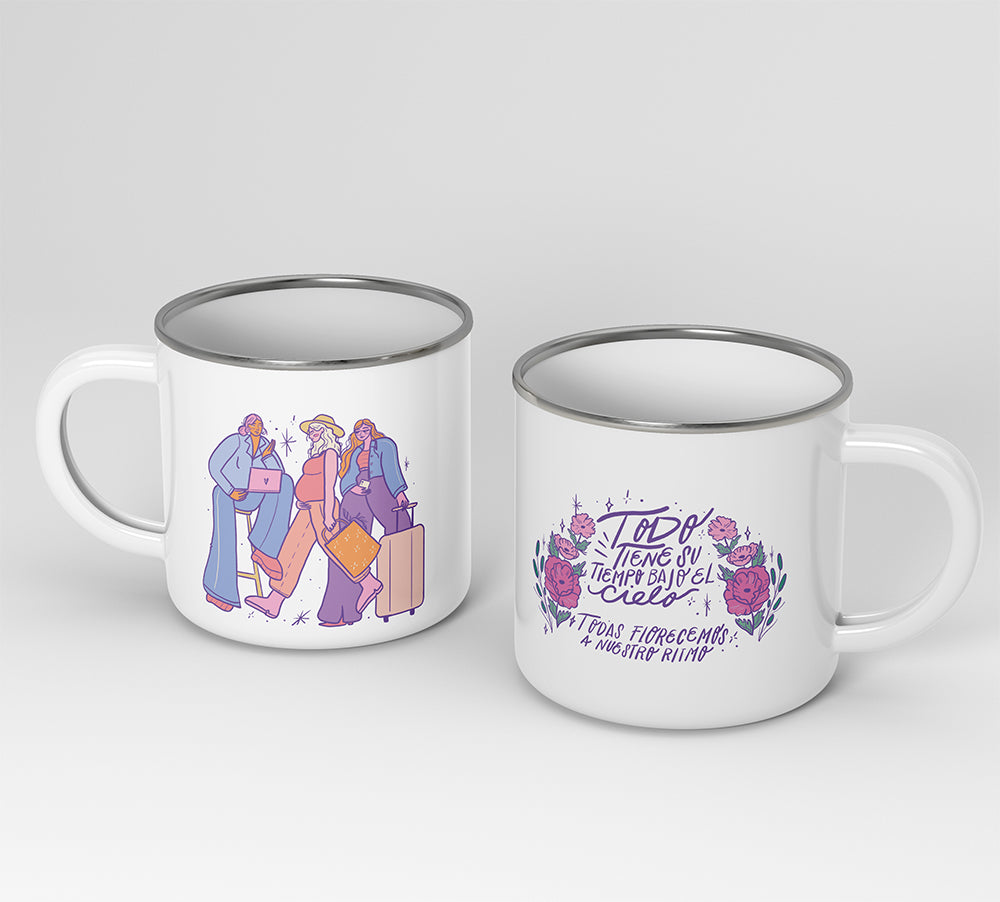 Mug peltre mantras para florecer!