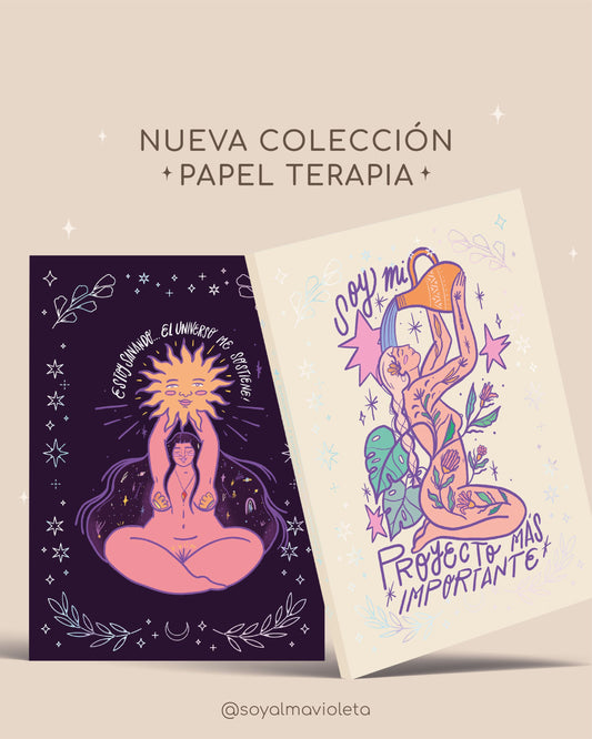 Promo dos cuadernos Alma Violeta 📓✨🌞🪐